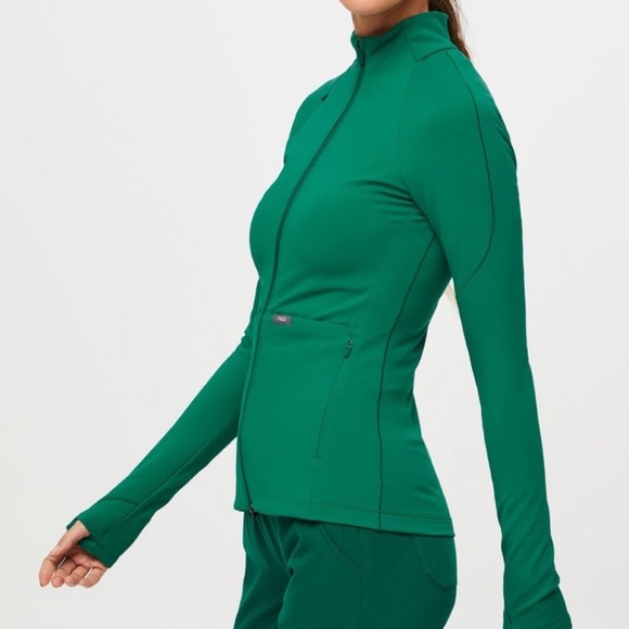 Figs Tops Figs Nwt Hunter Green On Shift Contour Knit Jacket Medium